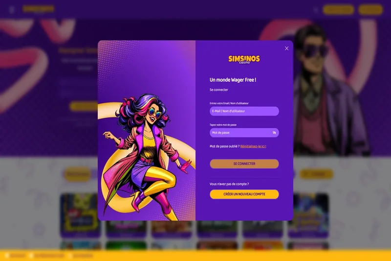 Simsinos casino page de connexion